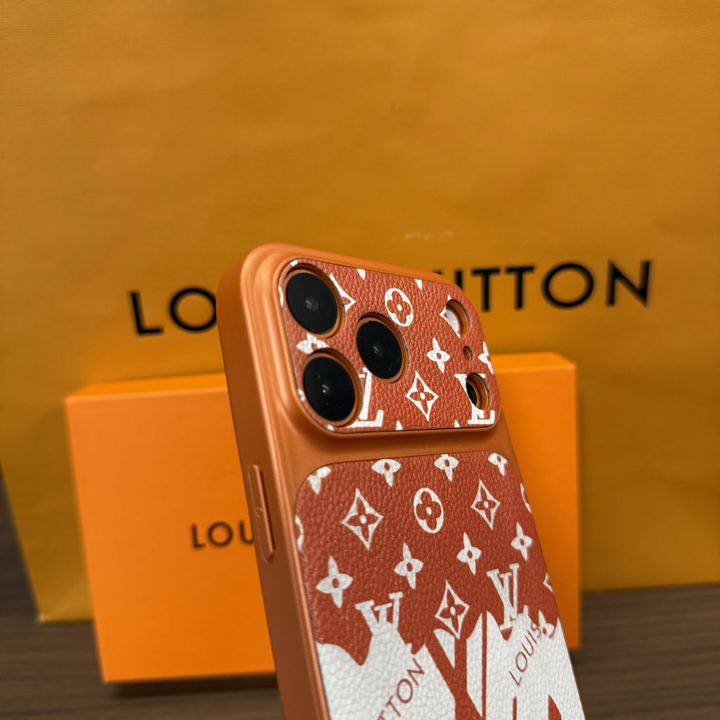 Illustration-Style Monogram Leather iPhone Case