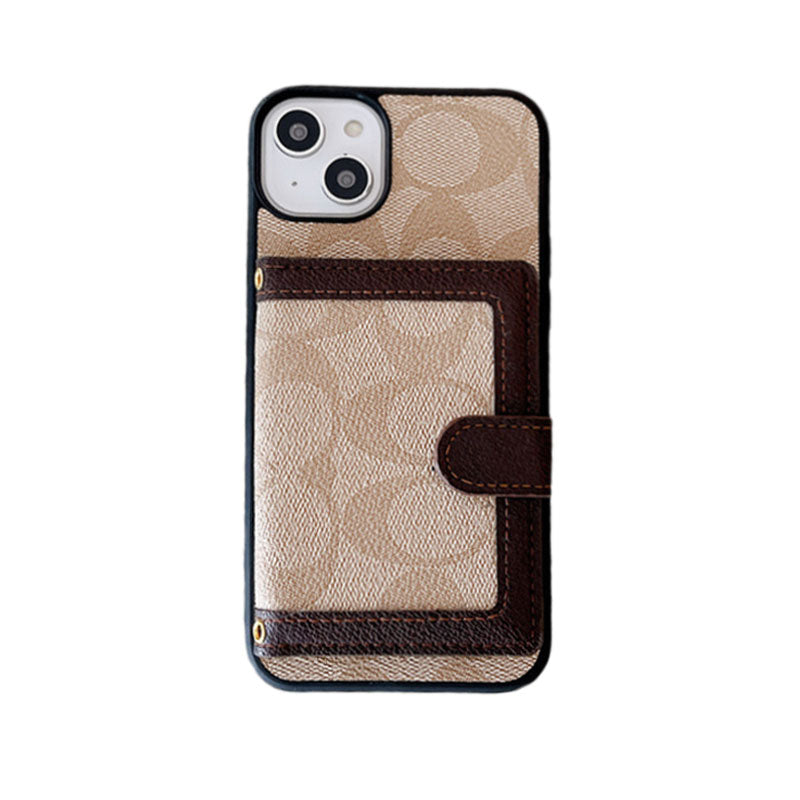 Classic iPhone Case With Wallet And Crossbody Strap White -XK240402
