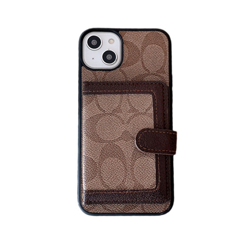 Classic iPhone Case With Wallet And Crossbody Strap White -XK240402