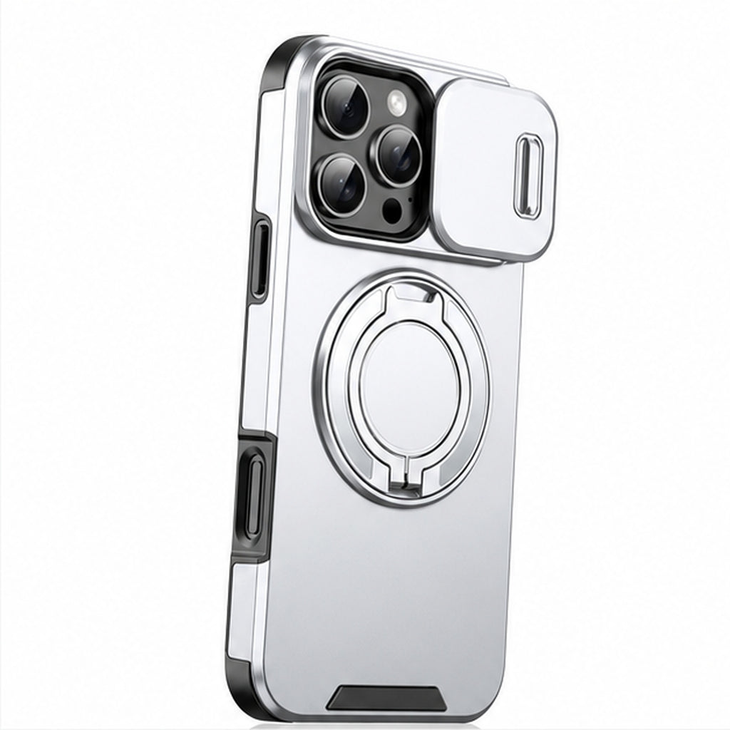 Orbit Magnetic Ring Stand Case for iPhone, three-quarter studio view