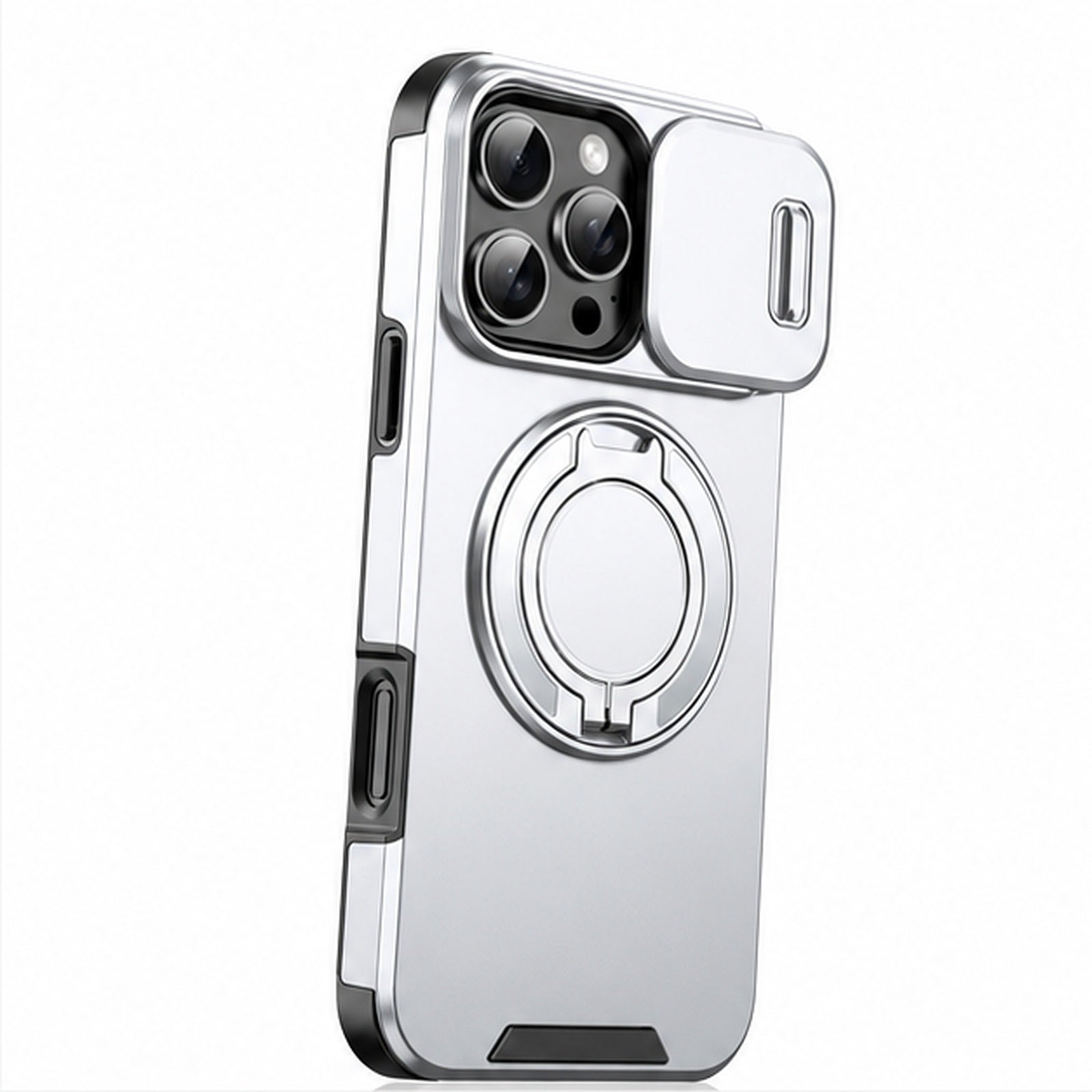Orbit Magnetic Ring Stand Case for iPhone, three-quarter studio view