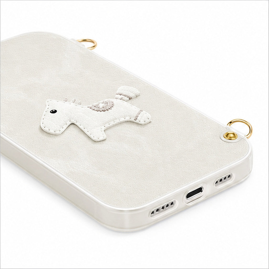 Pony Crossbody Strap Case for iPhone, side profile