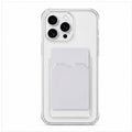 Clear Card Pocket Case for iPhone, front studio view