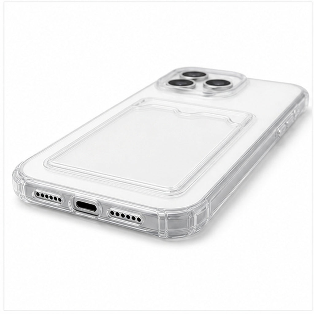 Clear Card Pocket Case for iPhone, side profile