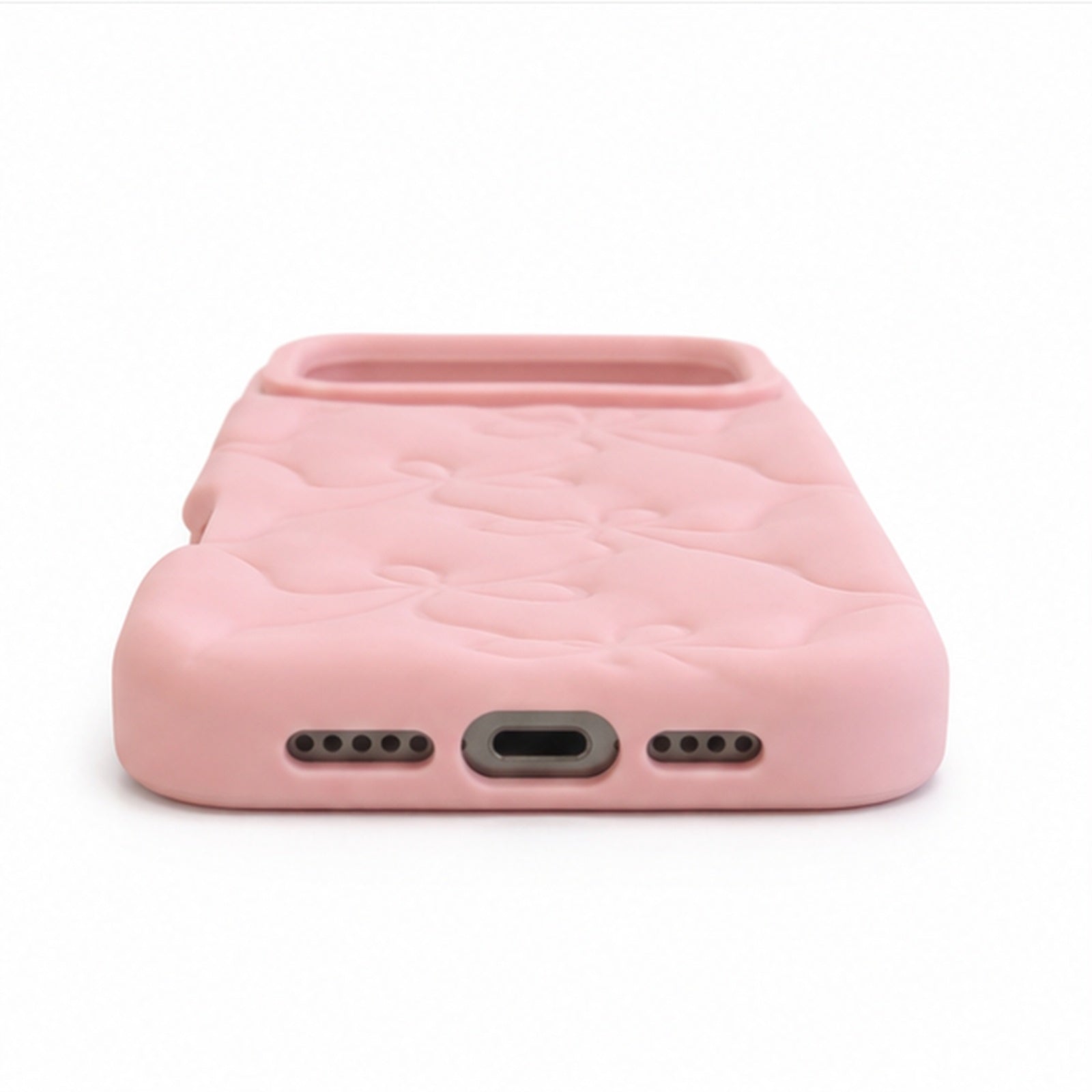 Puffy Bow Texture Case for iPhone, side profile
