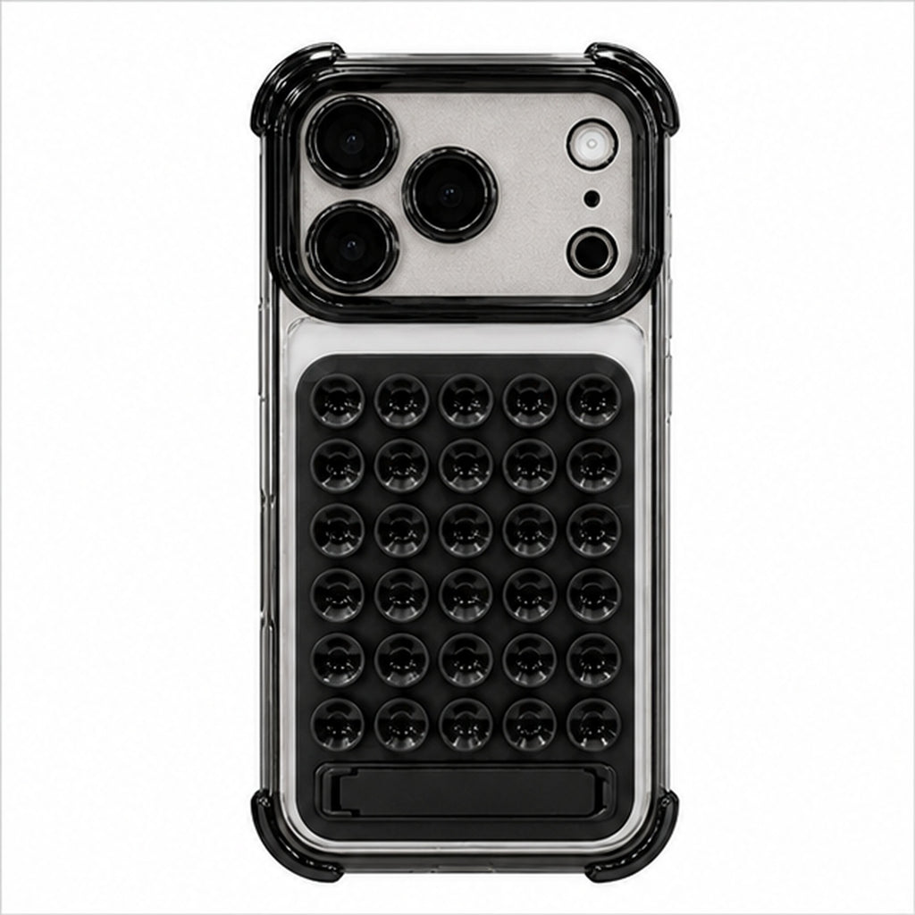 Suction Grip Kickstand Case for iPhone, front studio view