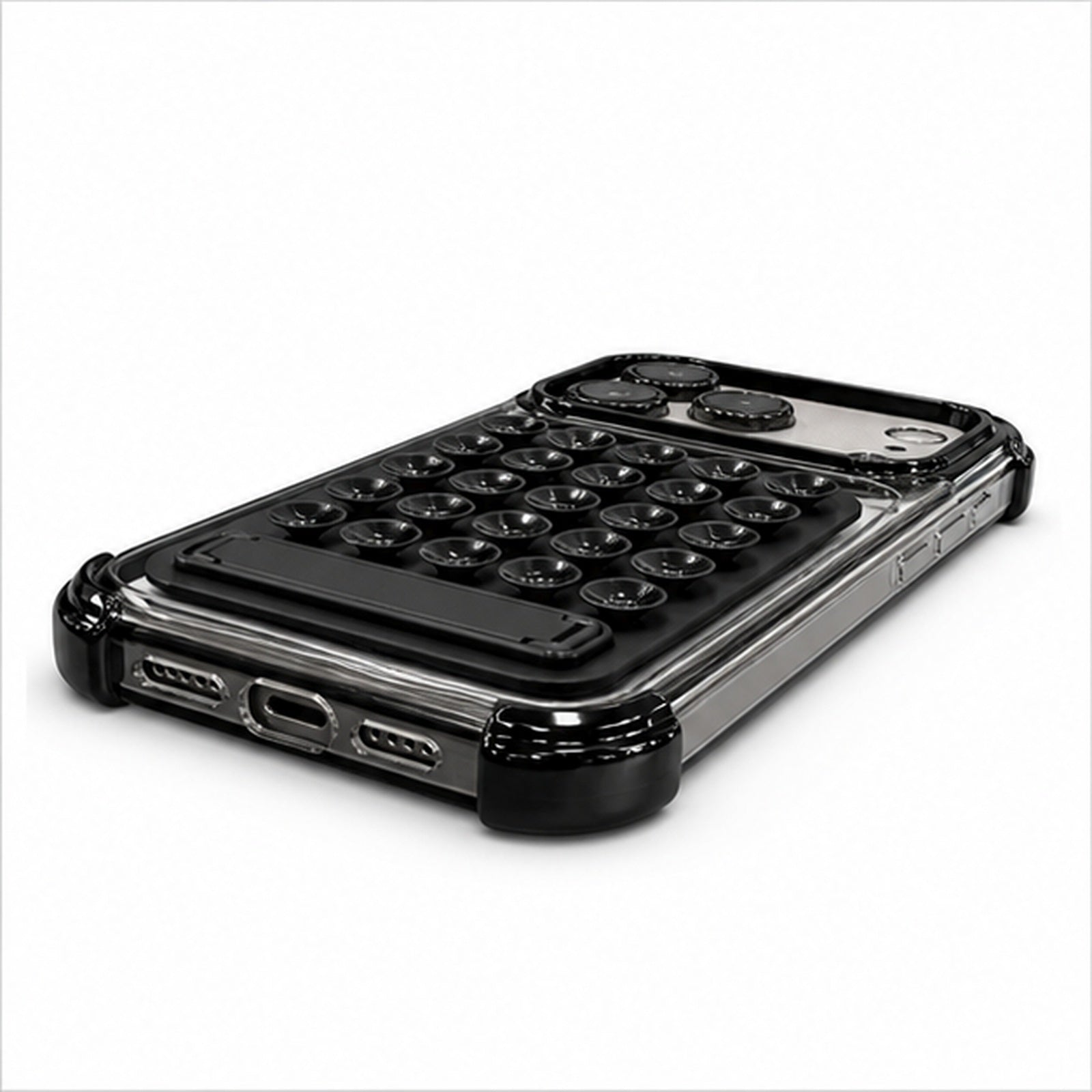 Suction Grip Kickstand Case for iPhone, side profile