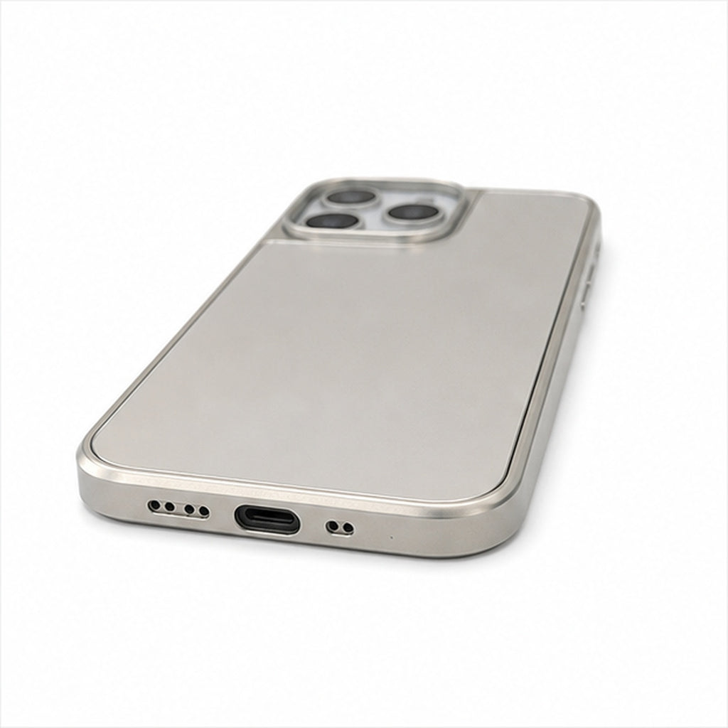 Silver-Edge Mirror Case for iPhone, side profile