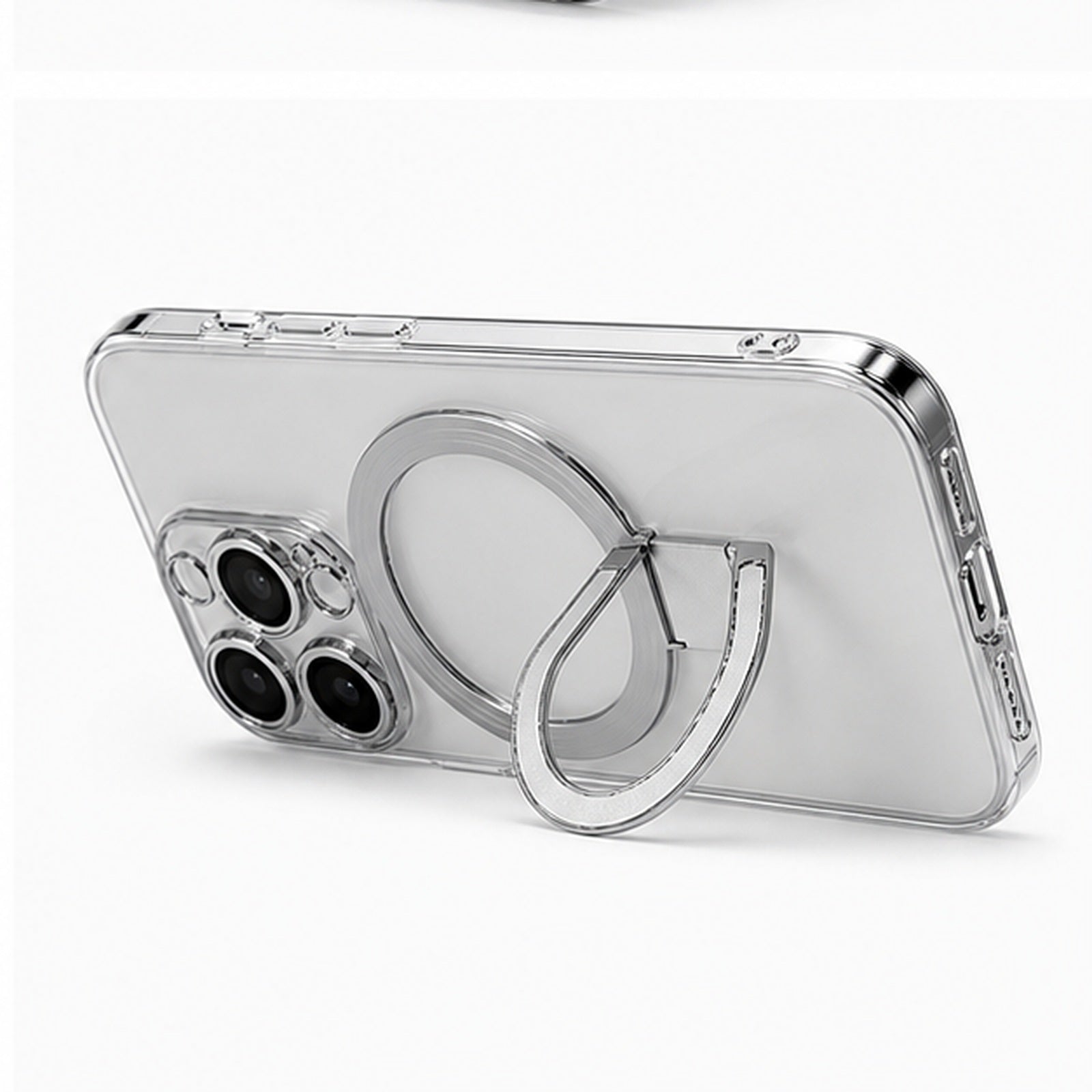 Frameless Magnetic U-Stand Case for iPhone, close-up detail