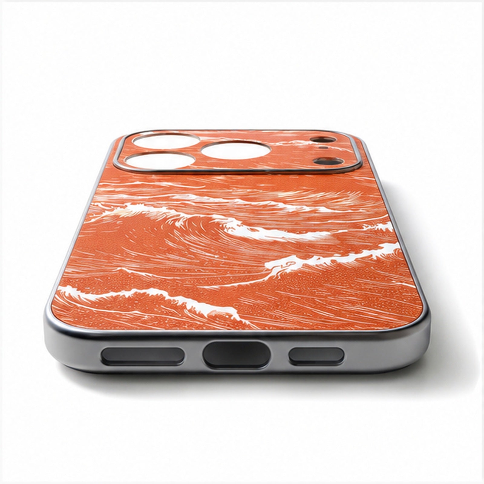 Embossed Wave Texture Case for iPhone, side profile