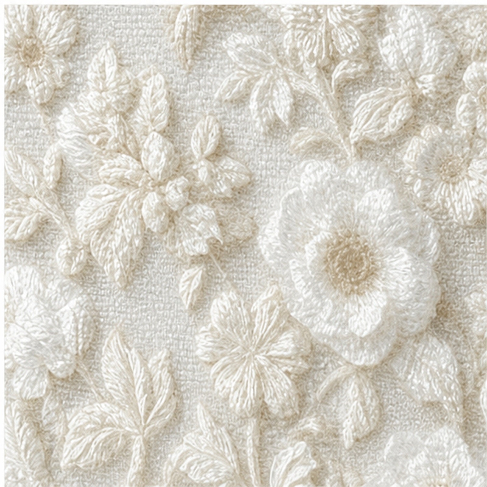 Ivory Floral Relief Case for iPhone, close-up detail