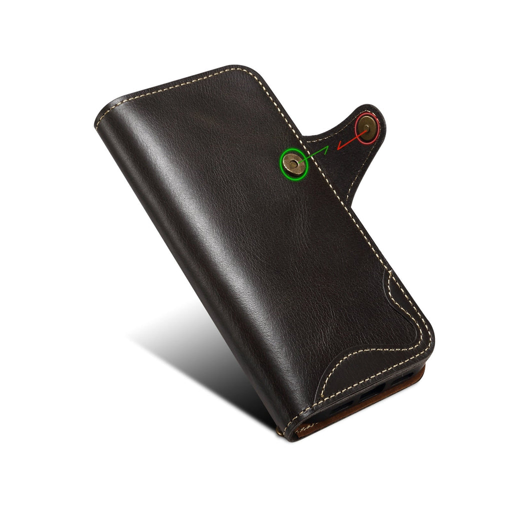 Genuine Leather Flip Case for iPhone