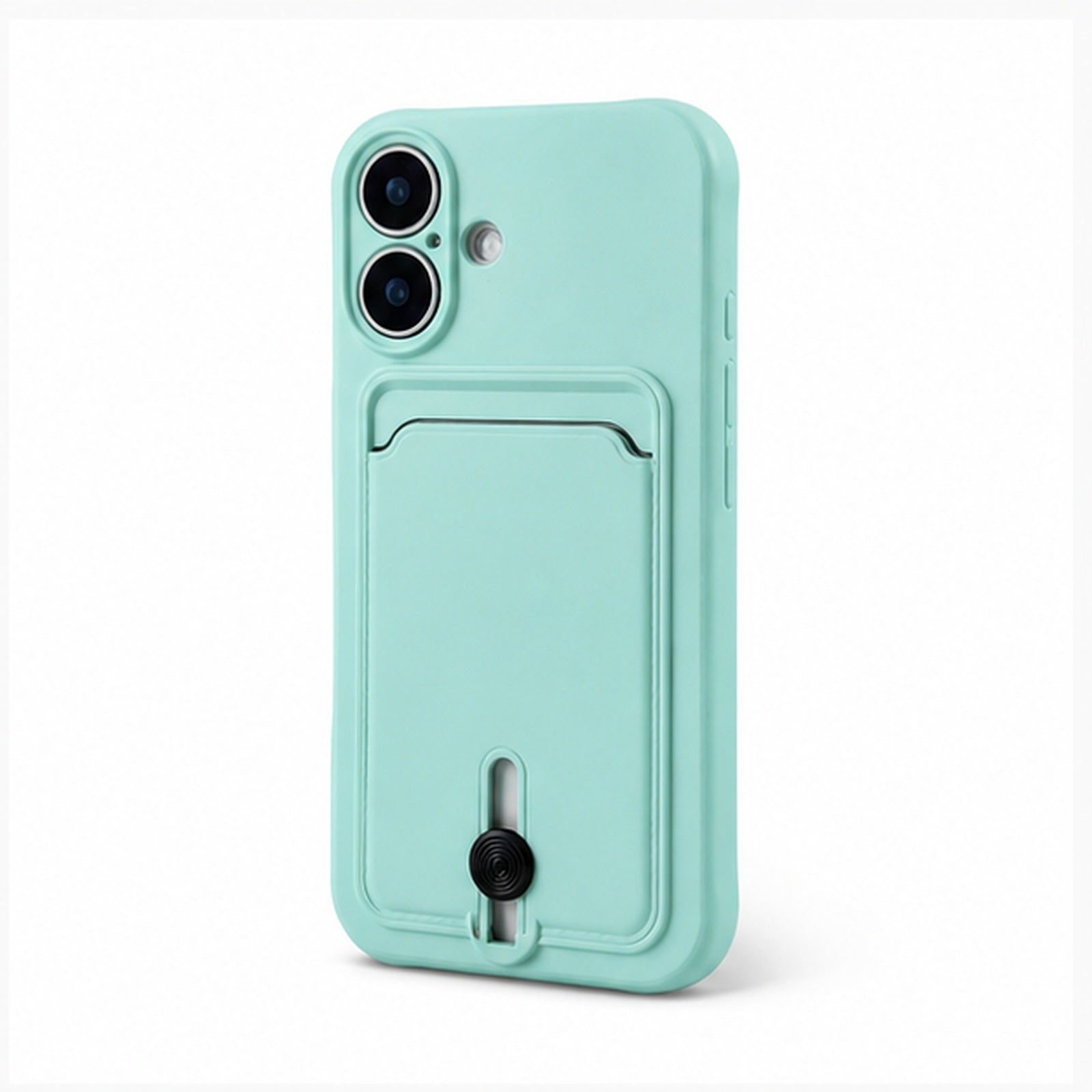 Slim Card Holder Case for iPhone, three-quarter studio view