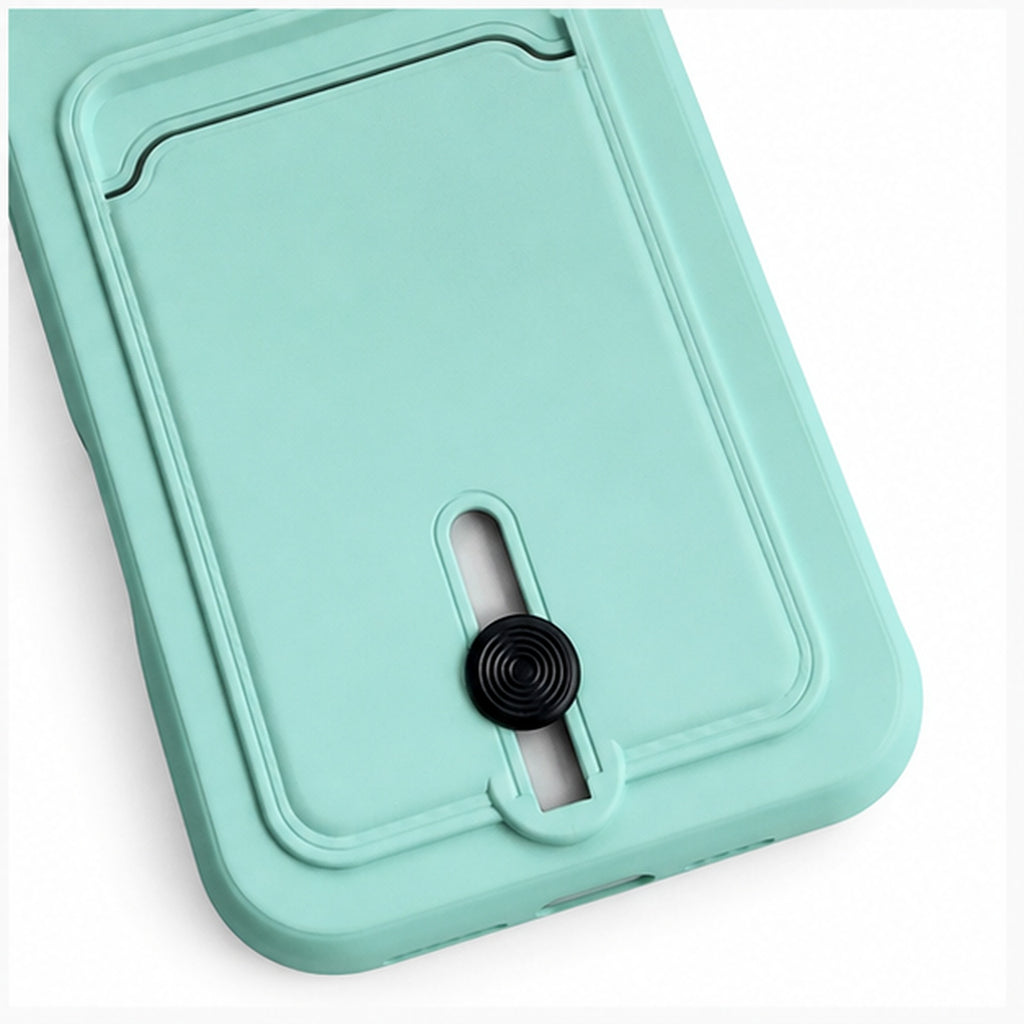 Slim Card Holder Case for iPhone, close-up detail