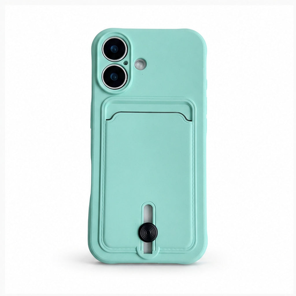 Slim Card Holder Case for iPhone, front studio view