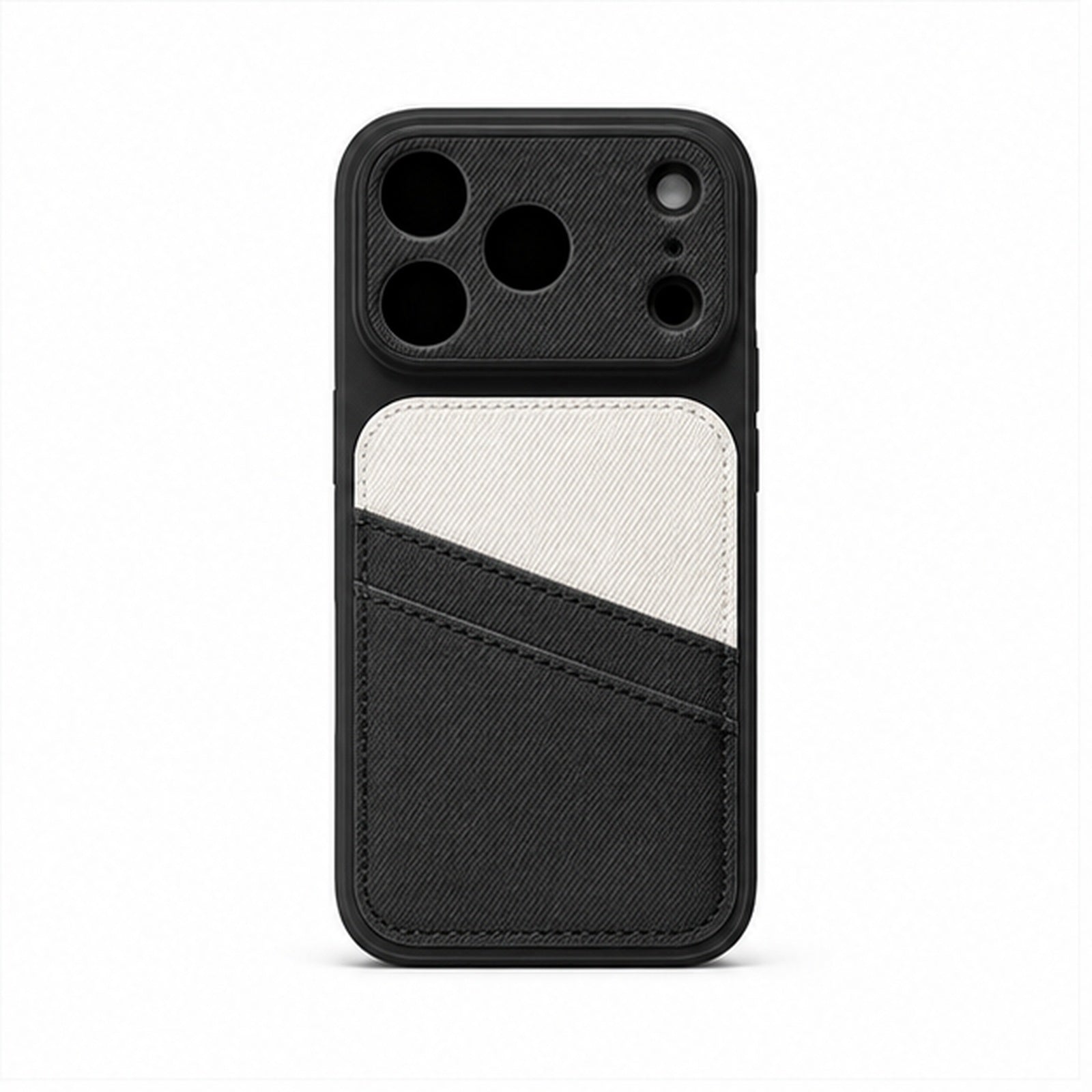 Two-Tone Card Wallet Case for iPhone, front studio view
