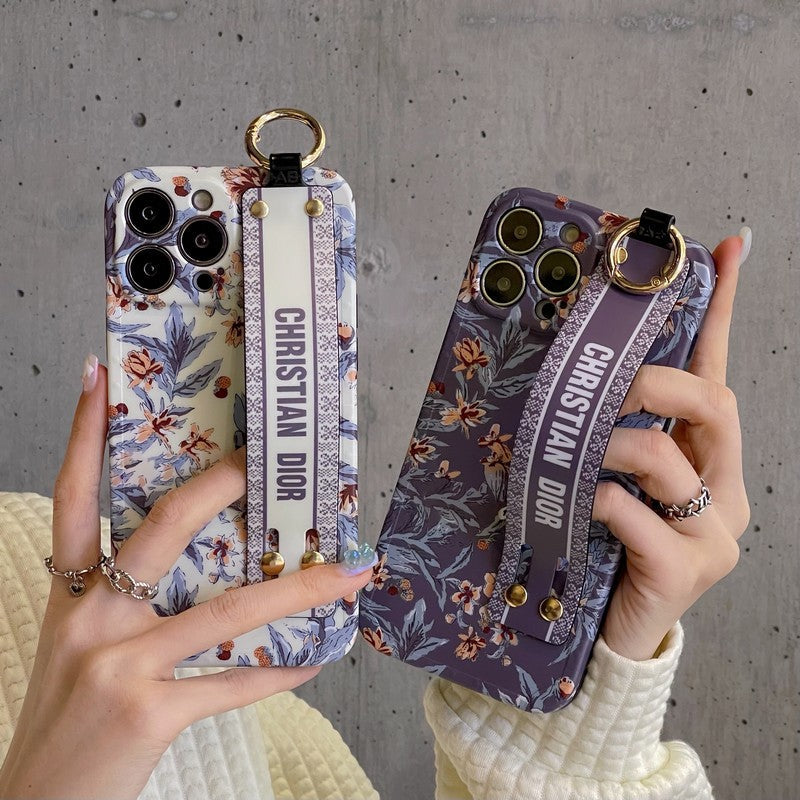 Fashion Purple & White Wristband iPhone Case