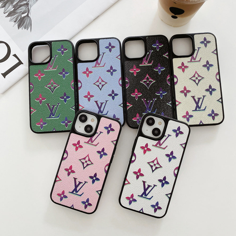 Luxury Color Leather iPhone Case