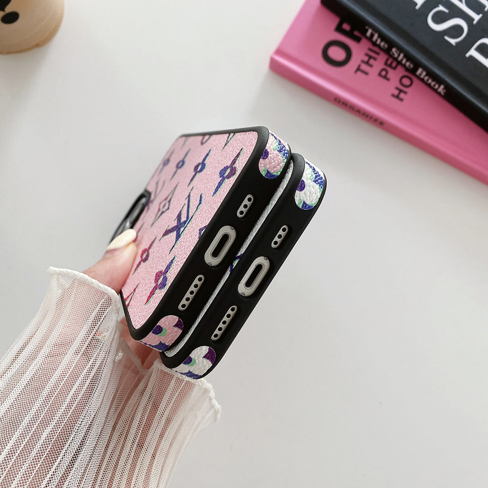 Luxury Color Leather iPhone Case