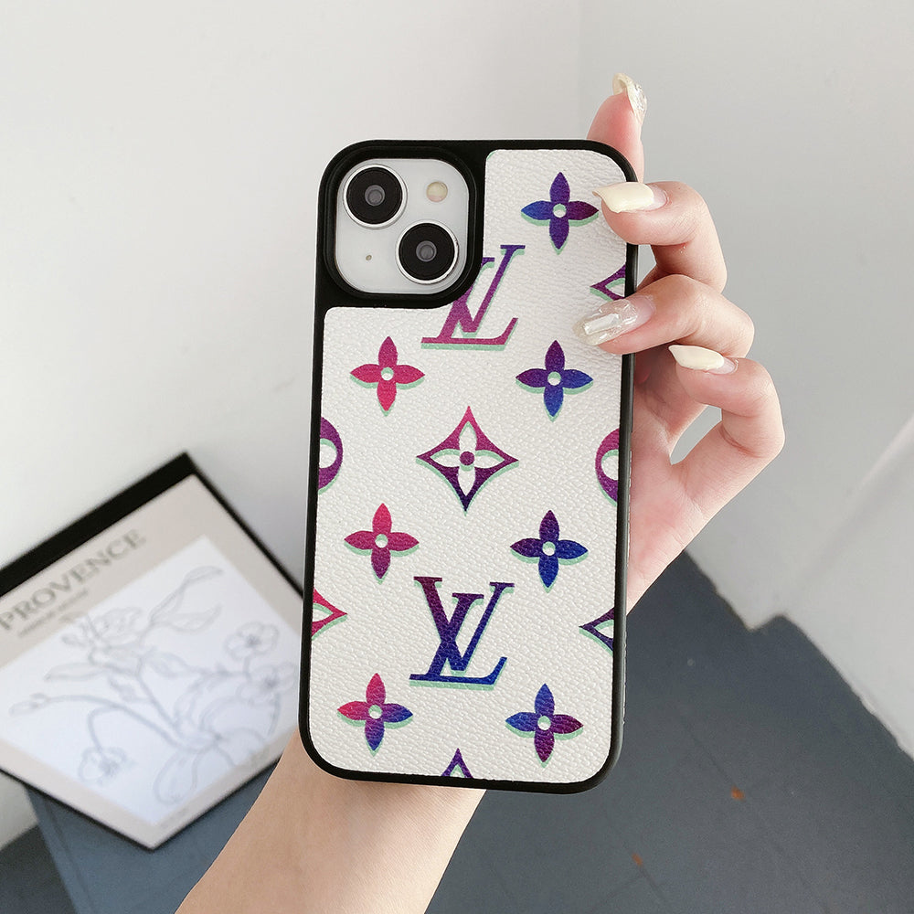 Luxury Color Leather iPhone Case