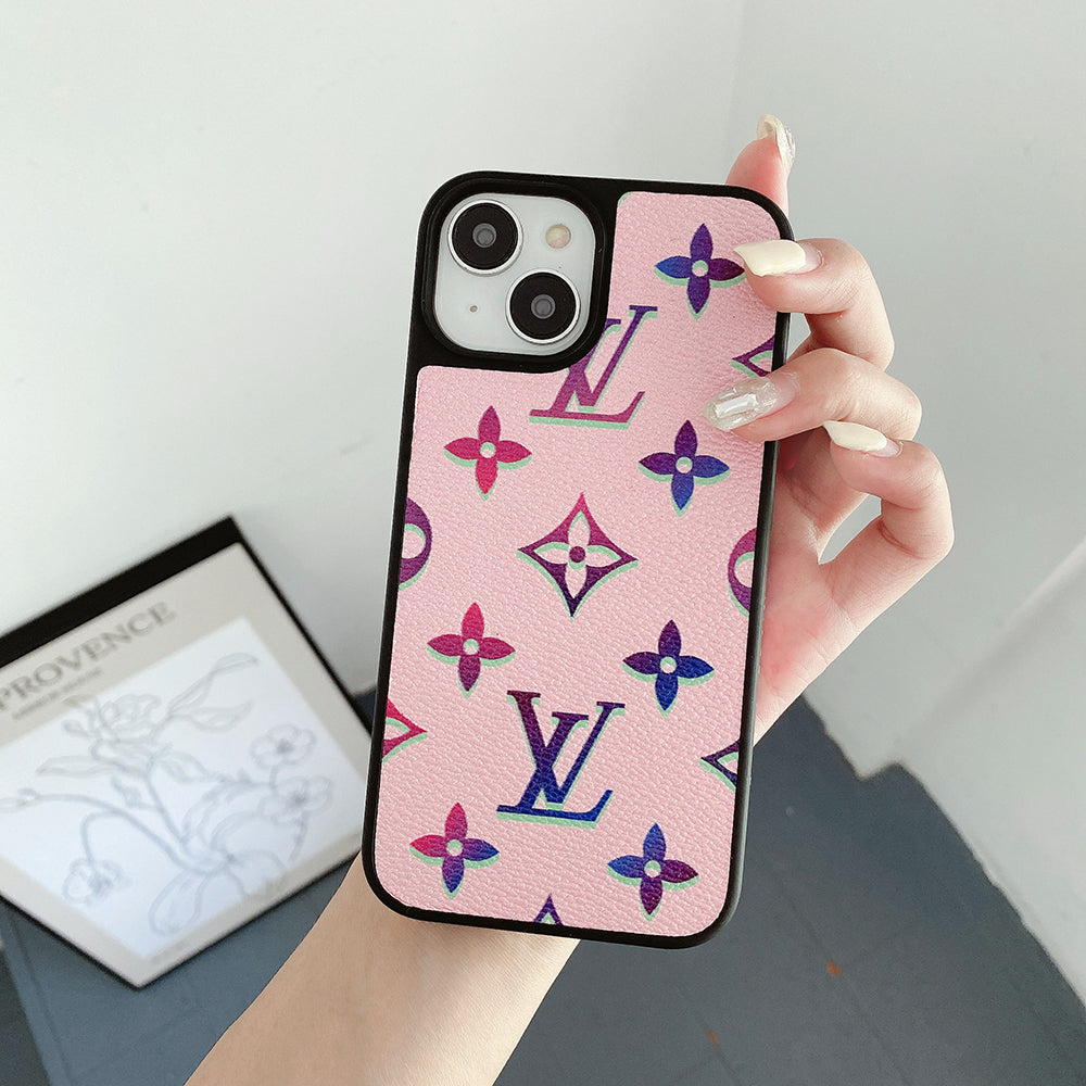 Luxury Color Leather iPhone Case