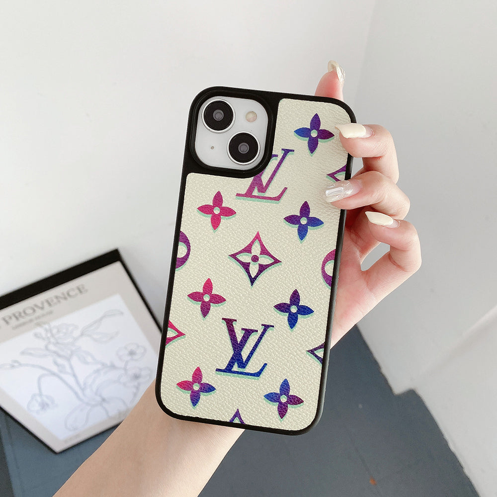 Luxury Color Leather iPhone Case