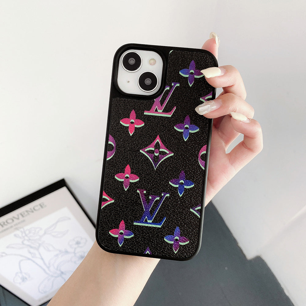 Luxury Color Leather iPhone Case