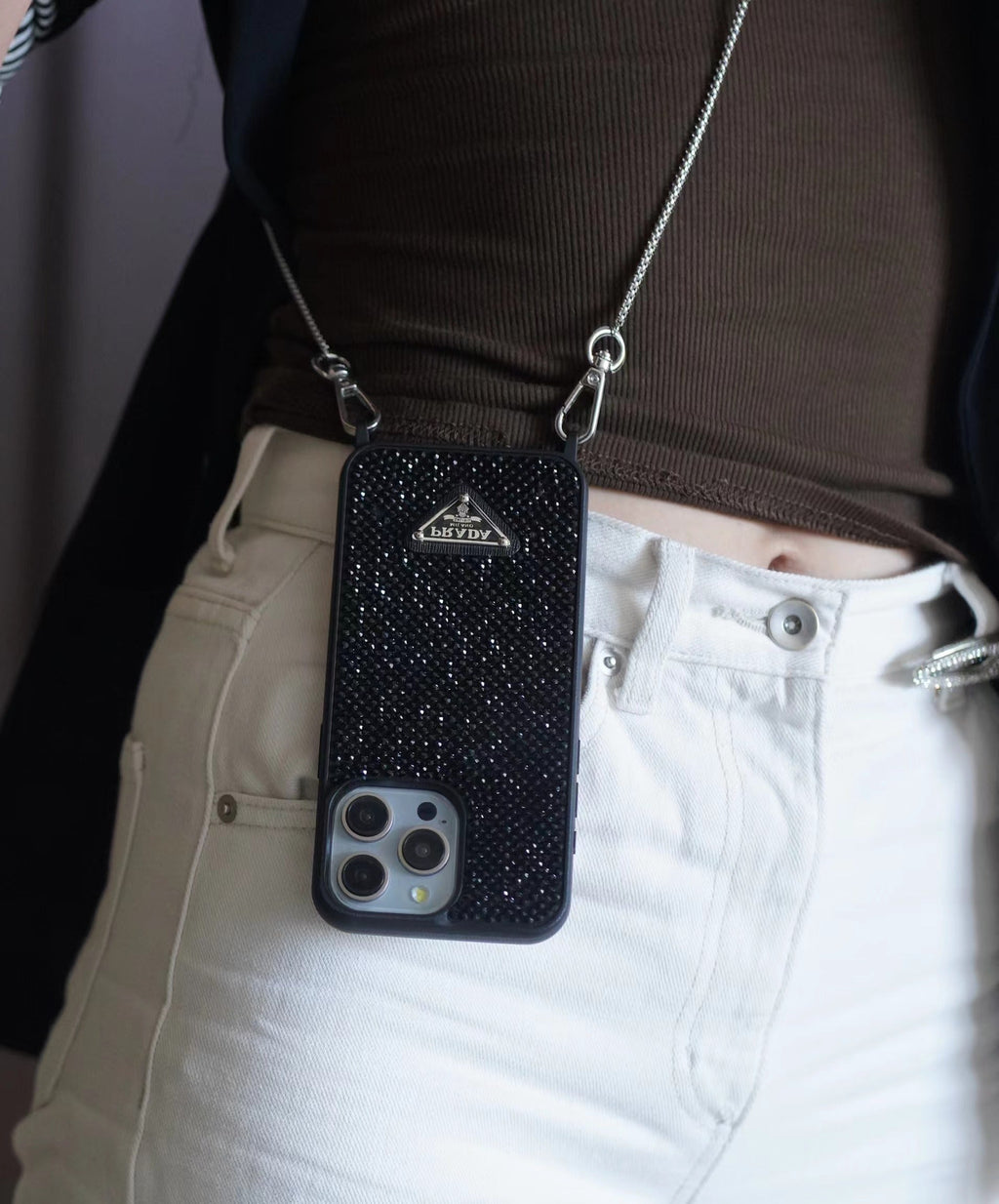 Luxury Diamond Crossbody iPhone Case