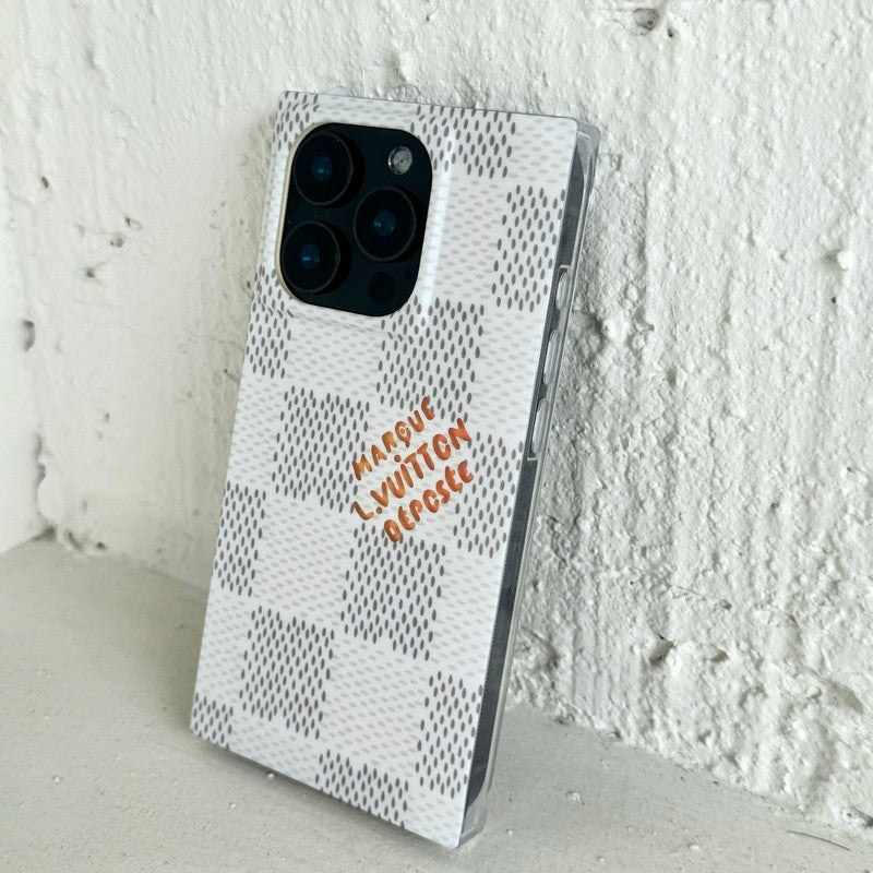 Luxury Black & White Sqaure iPhone Case