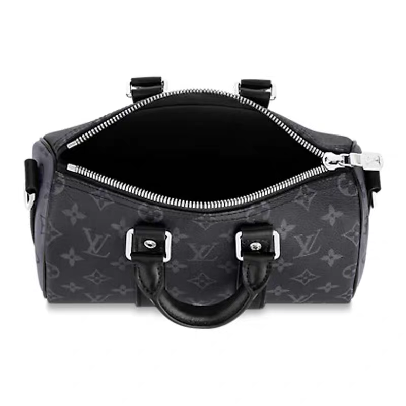 Monogram Style Boston Barrel Bag with Shoulder Strap