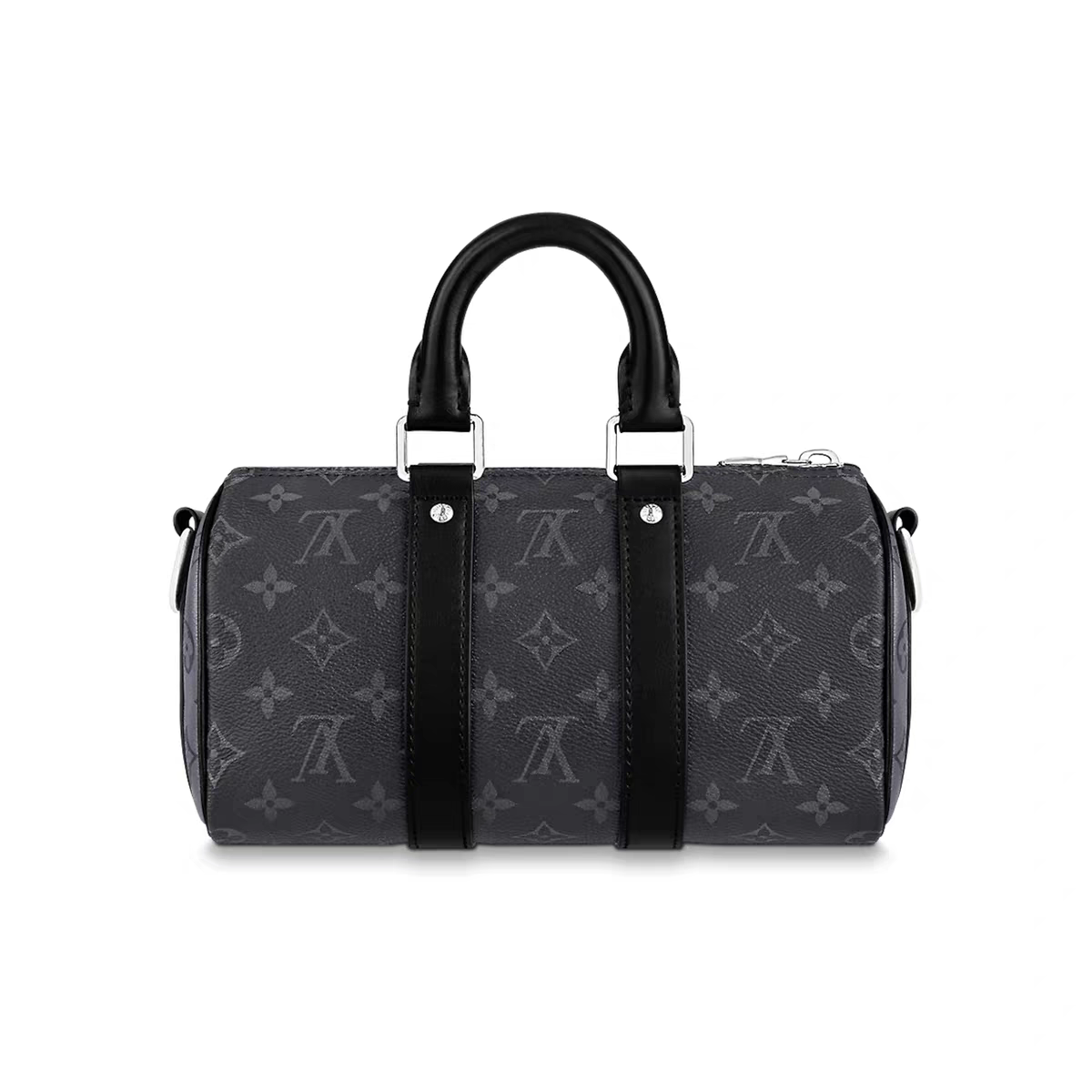 Monogram Style Boston Barrel Bag with Shoulder Strap