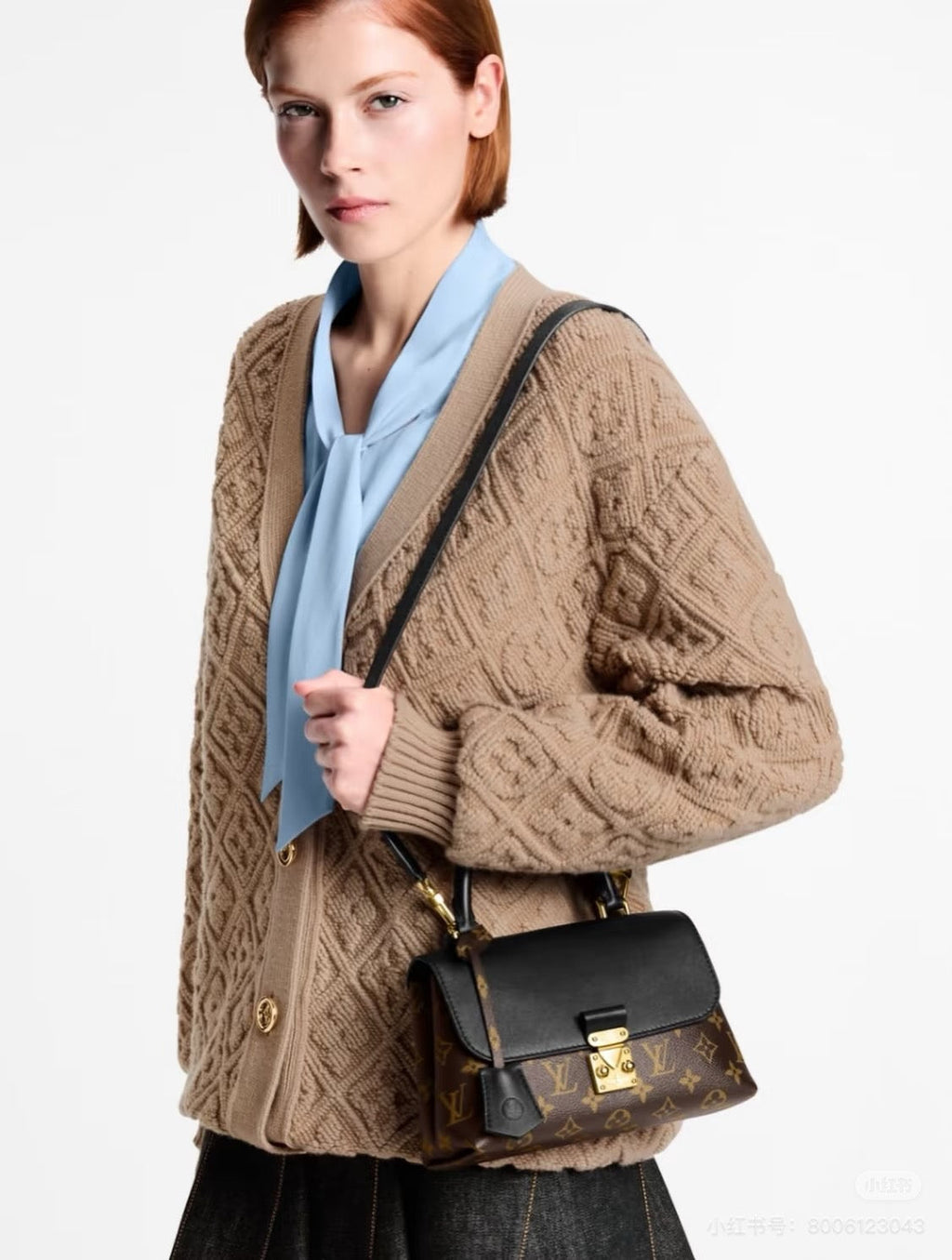 Luxury minimalist short-handle handbag
