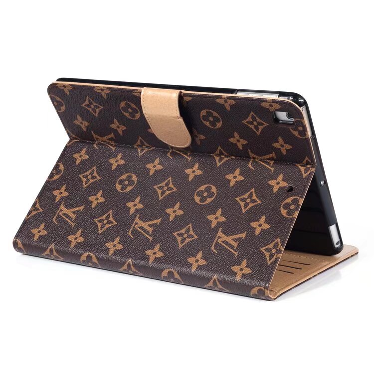 Luxury iPad Case Canvas Monogram Leather Fresh Summer Theme Pattern