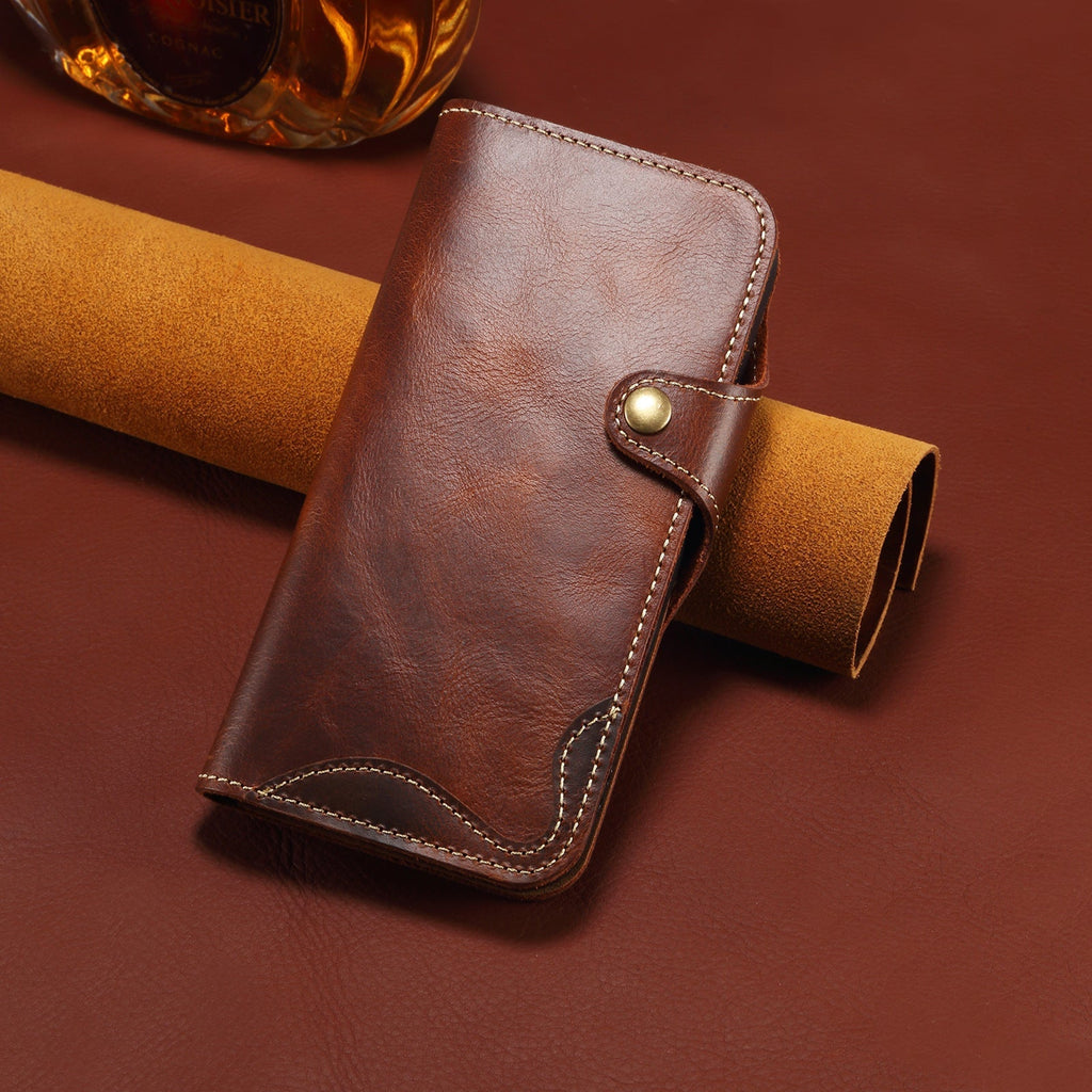 Genuine Leather Flip Case for iPhone