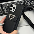 Luxury Crossbody Leather iPhone Case