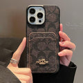 Classic Card Bag Leather iPhone Case