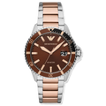 Emporio Armani Men's Diver Two Tone Rose Gold Watch