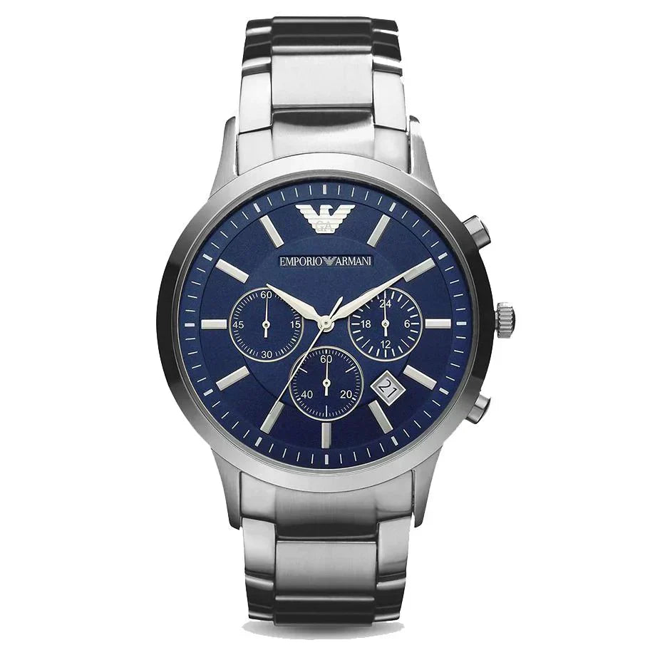 Emporio Armani Men's Renato Chronograph Watch Blue