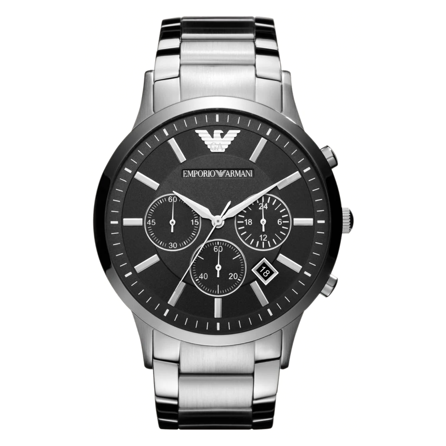 Emporio Armani Men's Renato Chronograph Watch Black
