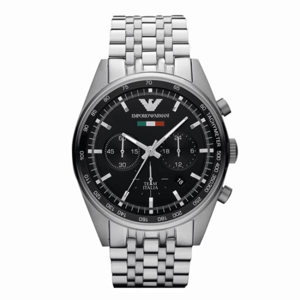 Emporio Armani Men's Team Italia Chronograph Watch Steel