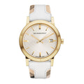 Burberry The City Check Stamped Yellow Gold PVD 38mm Watch