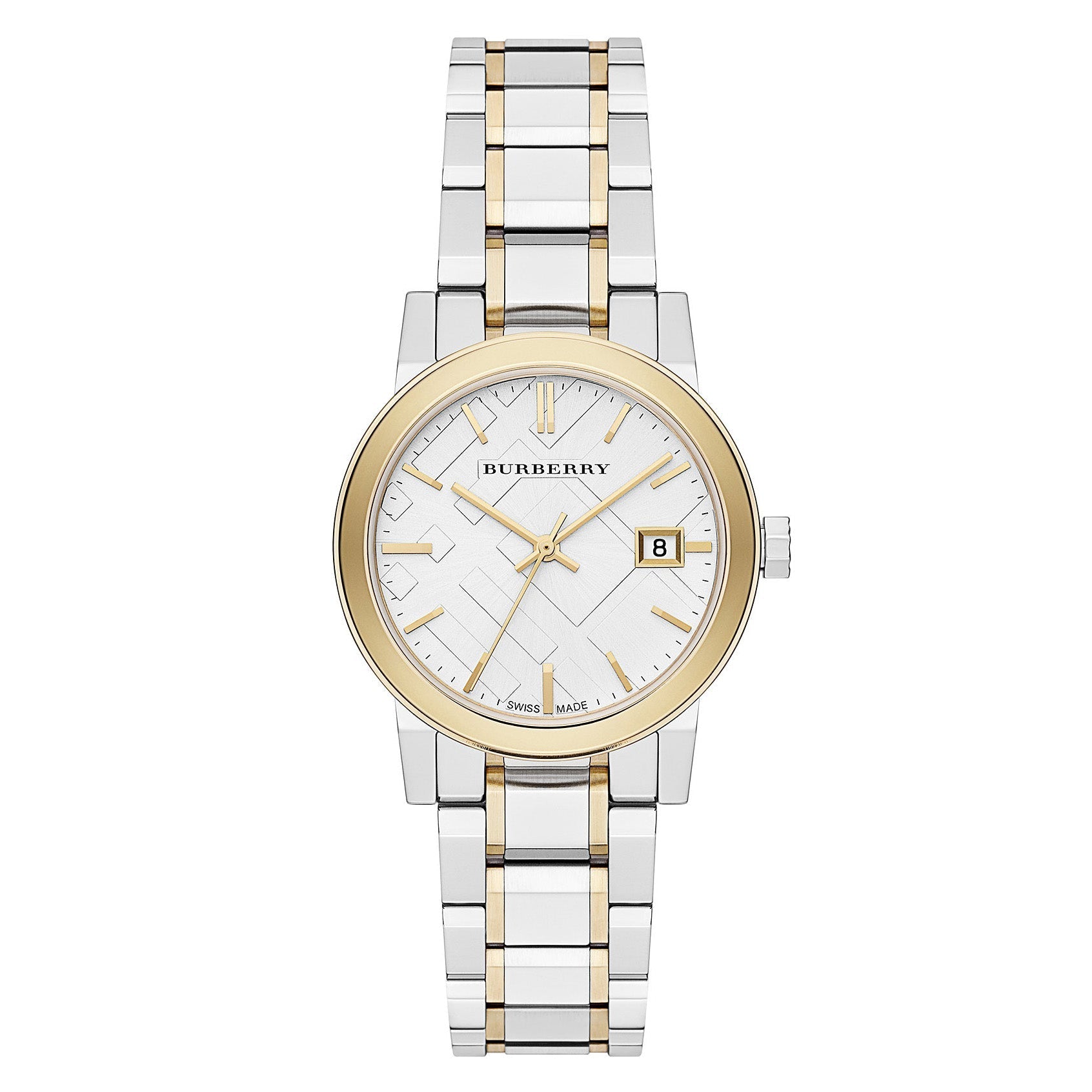 Burberry The City Ladies 34mm Two-Tone Yellow Gold Watch