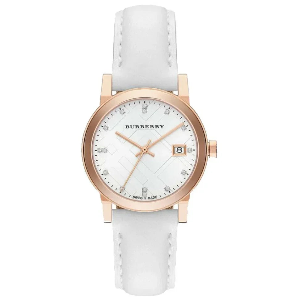Burberry The City Diamond Ladies Rose Gold 34mm Watch