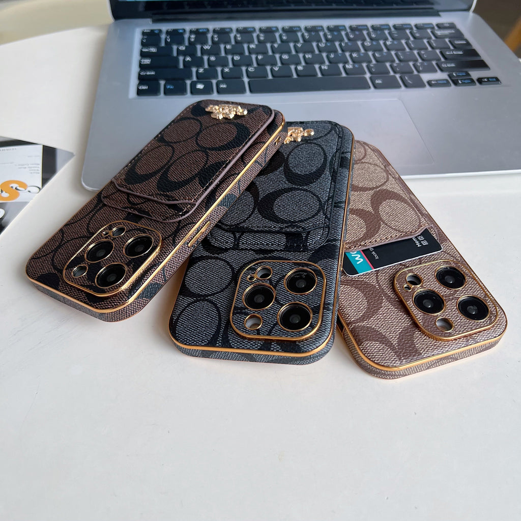 Classic iPhone Case With Card Holder Black -KB241651