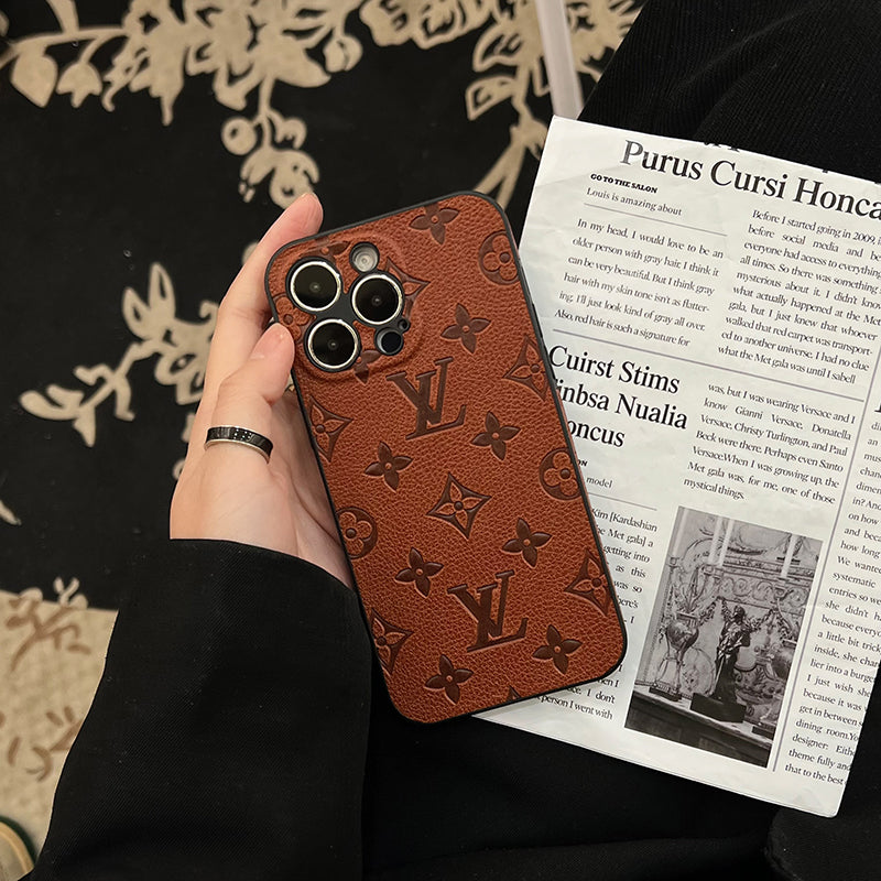 Luxury Color Leather iPhone Case