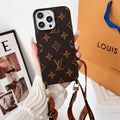 Luxury Brown Crossbody iPhone Case