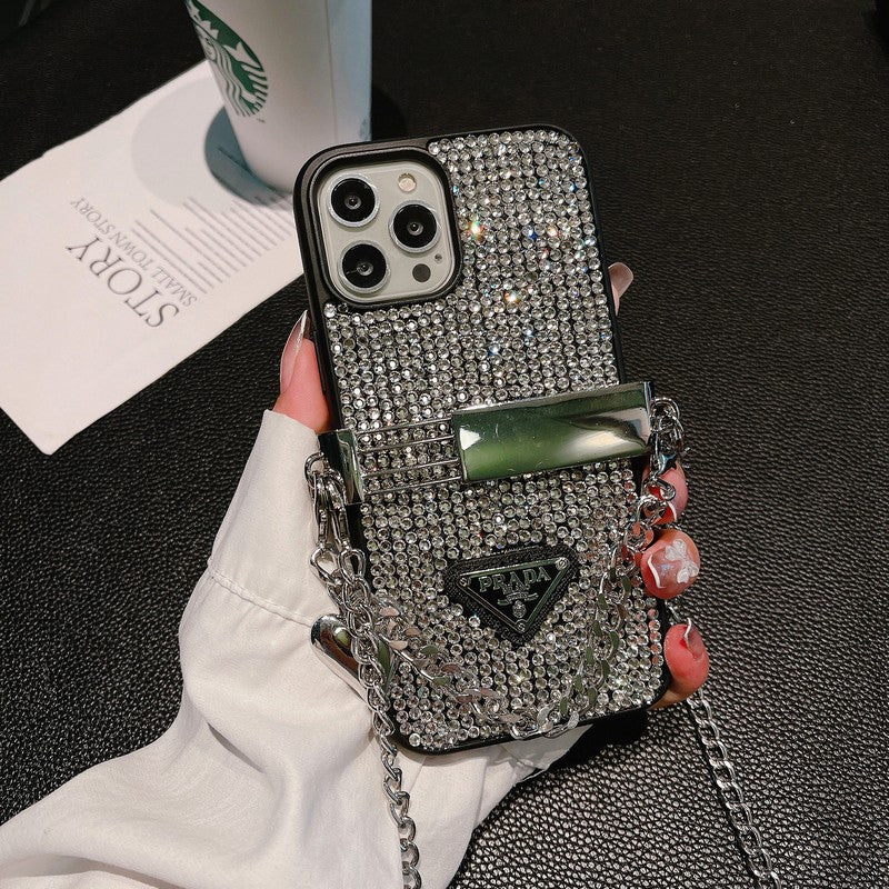 Luxury Diamond Crossbody Chain iPhone Case
