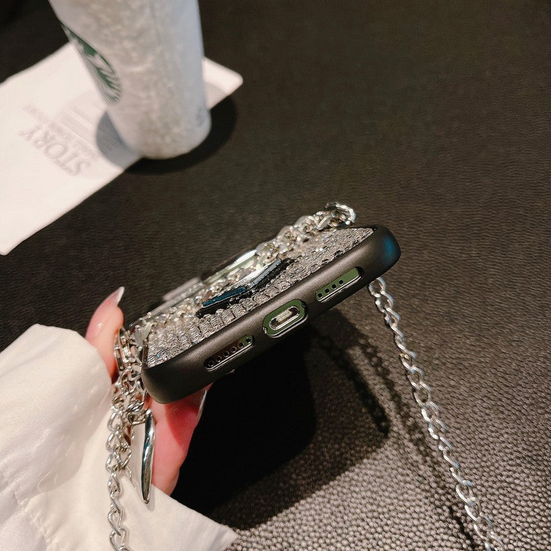 Luxury Diamond Crossbody Chain iPhone Case