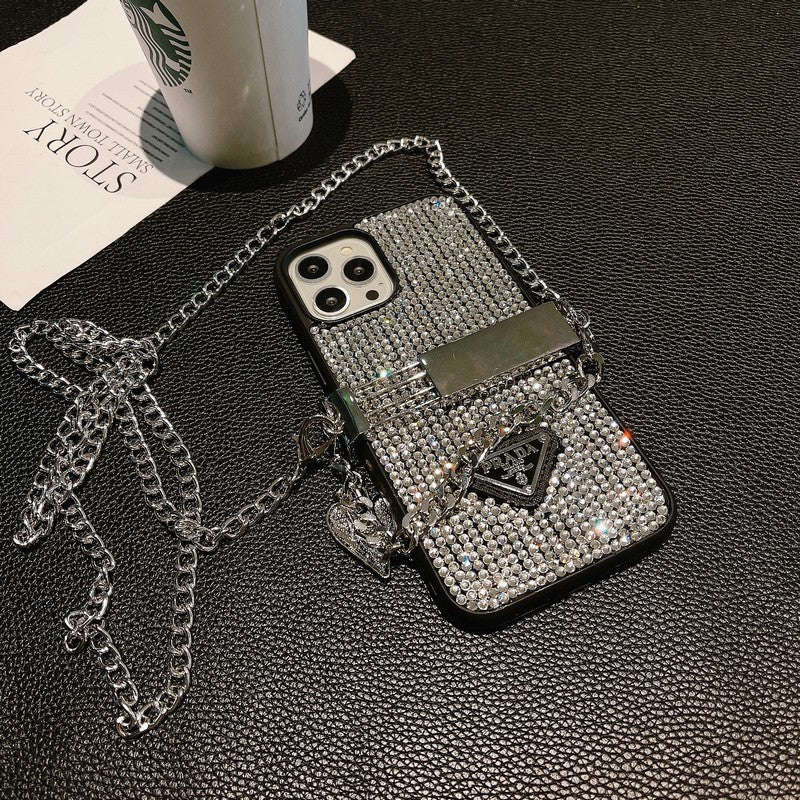 Luxury Diamond Crossbody Chain iPhone Case