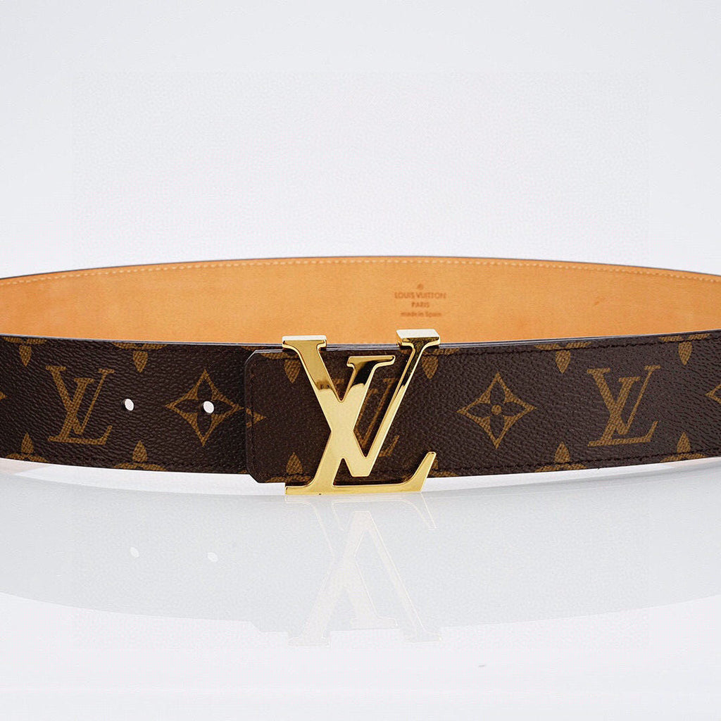 Luxury Monogram Belt with Gold Buckle